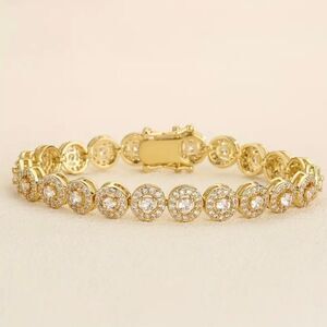 OVAL DIAMOND TENNIS Gold BRACELET